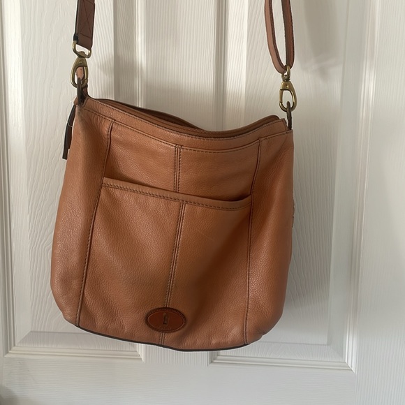 Fossil Morgan leather saddle compartment bag - Picture 6 of 7